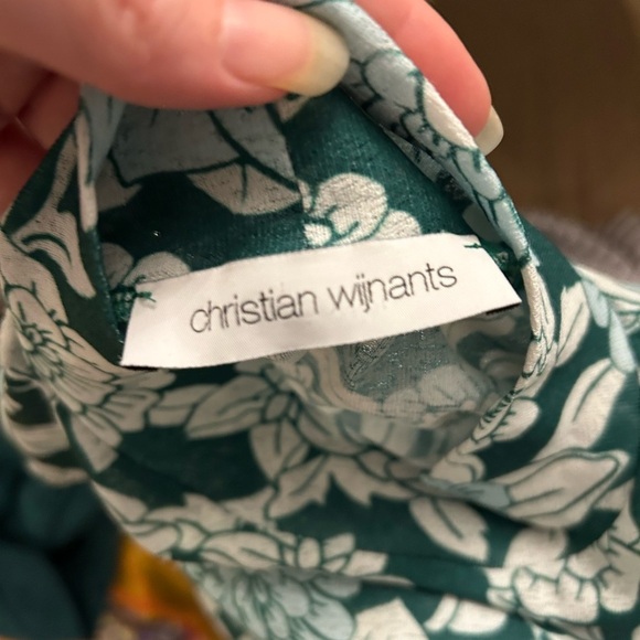 CHRISTIAN WIJNANTS Floral TAJ TURTLENECK - BOTTLE GREEN BOUQUET - Picture 7 of 7